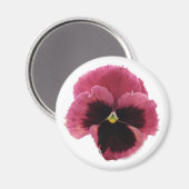 Aimant rond rouge en sanse (Recto/Verso)