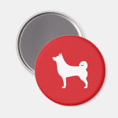 Aimant rond Shiba Inu (Recto/Verso)