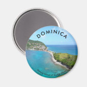 Aimant rond standard de 2¼ pouces - DOMINICA (Recto/Verso)