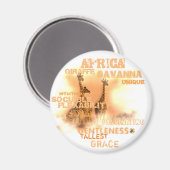 Aimant rond standard, Giraffes uniques (Recto/Verso)