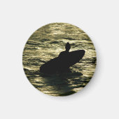 Aimant Rond Surf Golden Hour Bali (Devant)