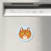 Aimant rond Tabby Chat orange (In Situ (Lave-vaisselle))