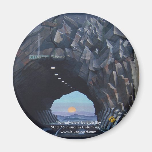 Aimant rond "Tunnelvision" (Devant)