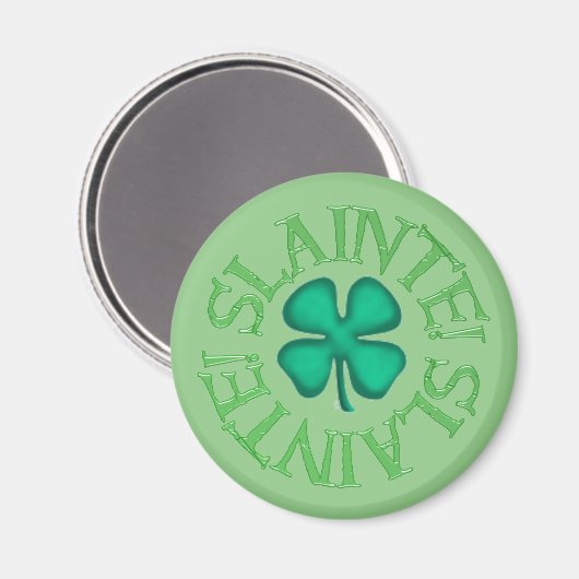 Aimant rond vert pâle (Recto/Verso)