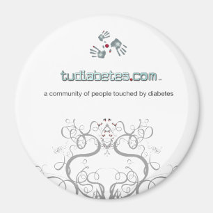 aimant rond White Line de TuDiabetes.com