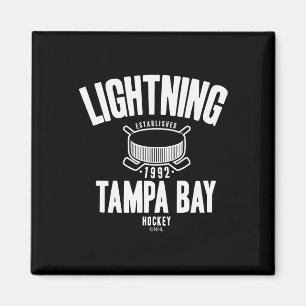 Aimant Rondelle de hockey Tampa Y Lightning Bleue Officie