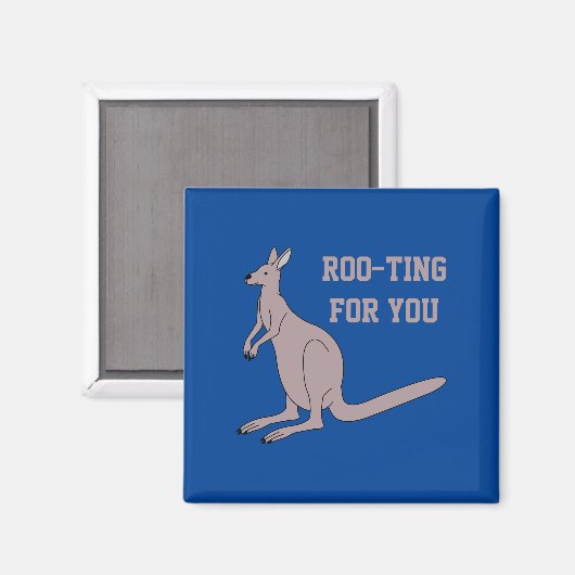 Aimant Roo-ting pour vous mignon Aussie Funny Kangaroo Pu (Recto/Verso)