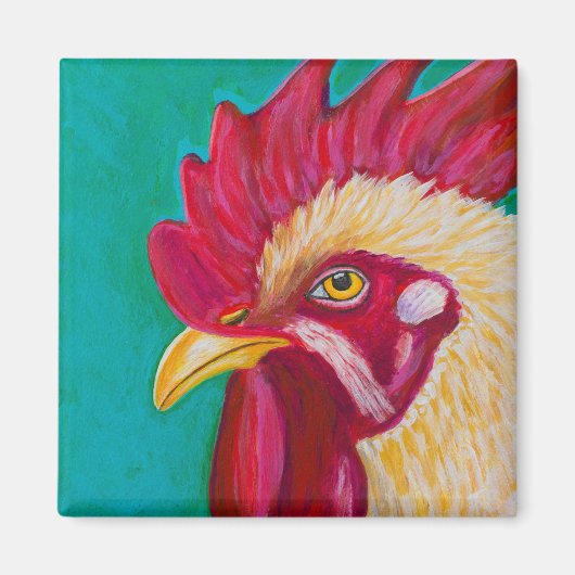 Aimant Rooster blanc (Devant)