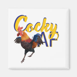 Aimant Rooster : Cocky AF humor