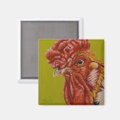 Aimant Rooster orange (Recto/Verso)