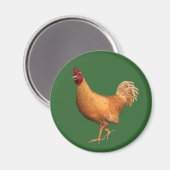 Aimant Rooster orange coloré (Recto/Verso)
