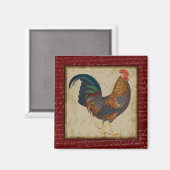 Aimant Rooster rouge (Recto/Verso)