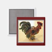 Aimant Rooster rouge (Recto/Verso)
