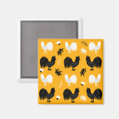 Aimant Roosters rustique Motif de ferme (Recto/Verso)