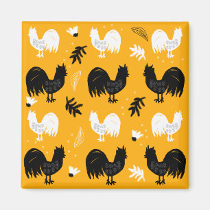 Aimant Roosters rustique Motif de ferme