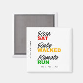 Aimant Rosa Sat Ruby Marche Kamala Run Texte (Recto/Verso)