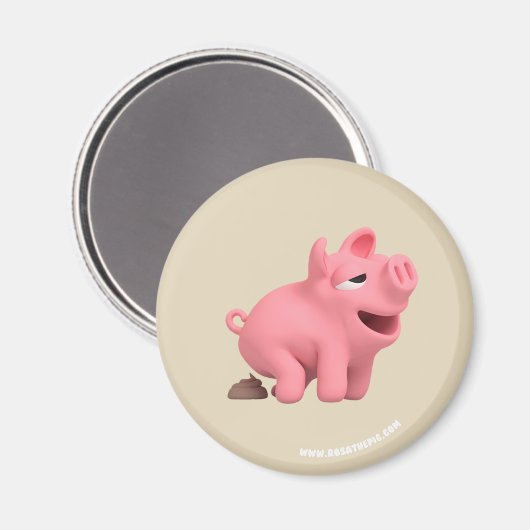 Aimant Rosa the Pig does a Poop (Recto/Verso)