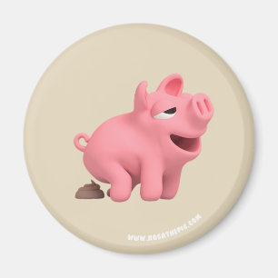 Aimant Rosa the Pig does a Poop