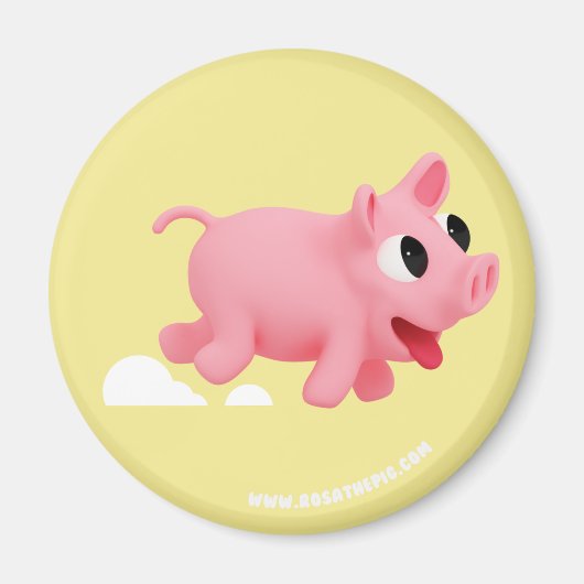 Aimant Rosa the Pig love Running (Devant)