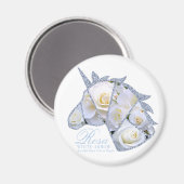 Aimant Rosa White Arrow (Recto/Verso)