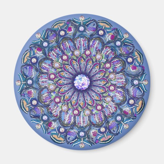 Aimant Rosace bleue (Devant)