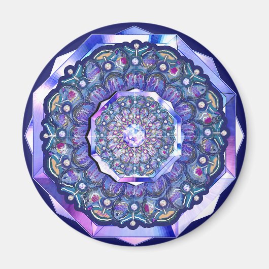 Aimant Rosace bleue (Devant)