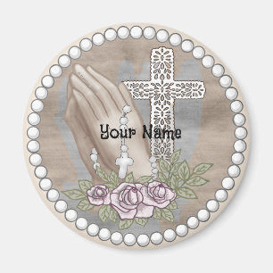 Aimant Rosaire des mains de prière