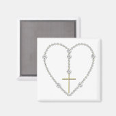 Aimant Rosaire Diamond - Salut Marie Pleine de grâce (Recto/Verso)