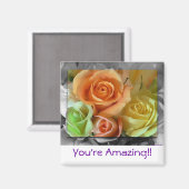 Aimant Rose-aimant coloré (Recto/Verso)