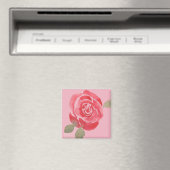 Aimant Rose Aquarelle (In Situ (Lave-vaisselle))
