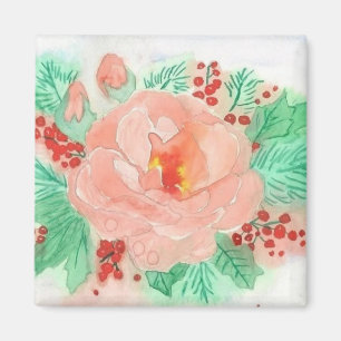 Aimant Rose aquarelle française