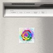 Aimant Rose arc-en-ciel colorée (In Situ (Lave-vaisselle))
