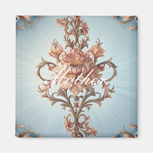 Aimant Rose baroque (Devant)