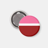 Aimant Rose Blanc Marron Rouge Bloc de Couleur (Recto/Verso)