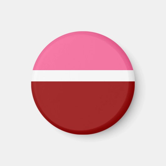Aimant Rose Blanc Marron Rouge Bloc de Couleur (Devant)