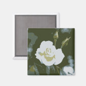 Aimant Rose Blanche (Recto/Verso)