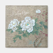 Aimant Rose blanche (Devant)