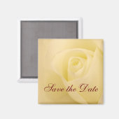 Aimant Rose blanche classique de mariage pour sauver la d (Recto/Verso)