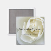 Aimant Rose blanche crêpe (Recto/Verso)