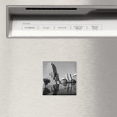 Aimant Rose blanche du souvenir (In Situ (Lave-vaisselle))
