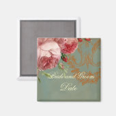 Aimant Rose Blenheim Enregistrer la date (Recto/Verso)