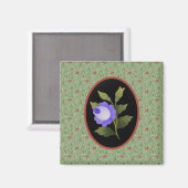 Aimant Rose bleu (Recto/Verso)