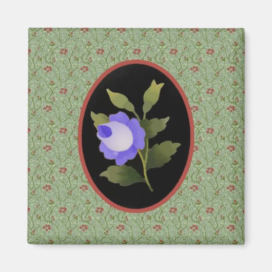 Aimant Rose bleu (Devant)