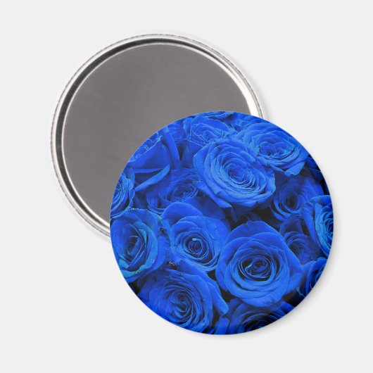 Aimant Rose bleu (Recto/Verso)