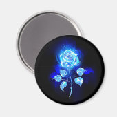 Aimant Rose bleu brûlant (Recto/Verso)