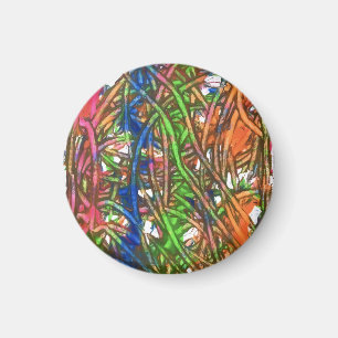 Aimant Rose, Bleu, Vert, Orange, Œuvre d'art en marbre