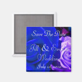 Aimant Rose bleu violet (Recto/Verso)