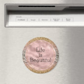 Aimant Rose Blush Gold Black Glitzy Parties scintillant Z (In Situ (Lave-vaisselle))