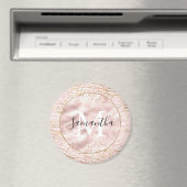 Aimant Rose Blush Gold Zebra Print Glitz (In Situ (Lave-vaisselle))