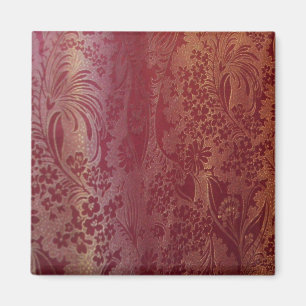 Aimant Rose brocart chinois